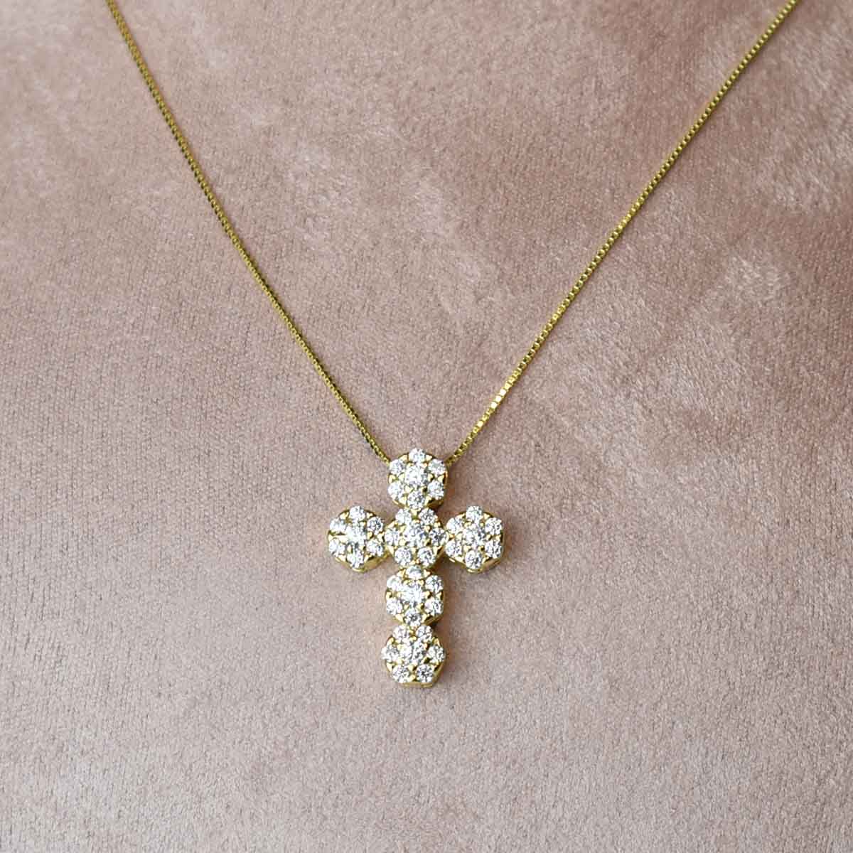 Collana Donna Sofia Milani In Argento 925 Con Zircone - Ciondolo Croce Infinito - Regalo In Elegante Confezione